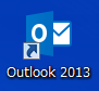 Outlook 2013を起動します。