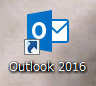 Outlook 2016を起動します。